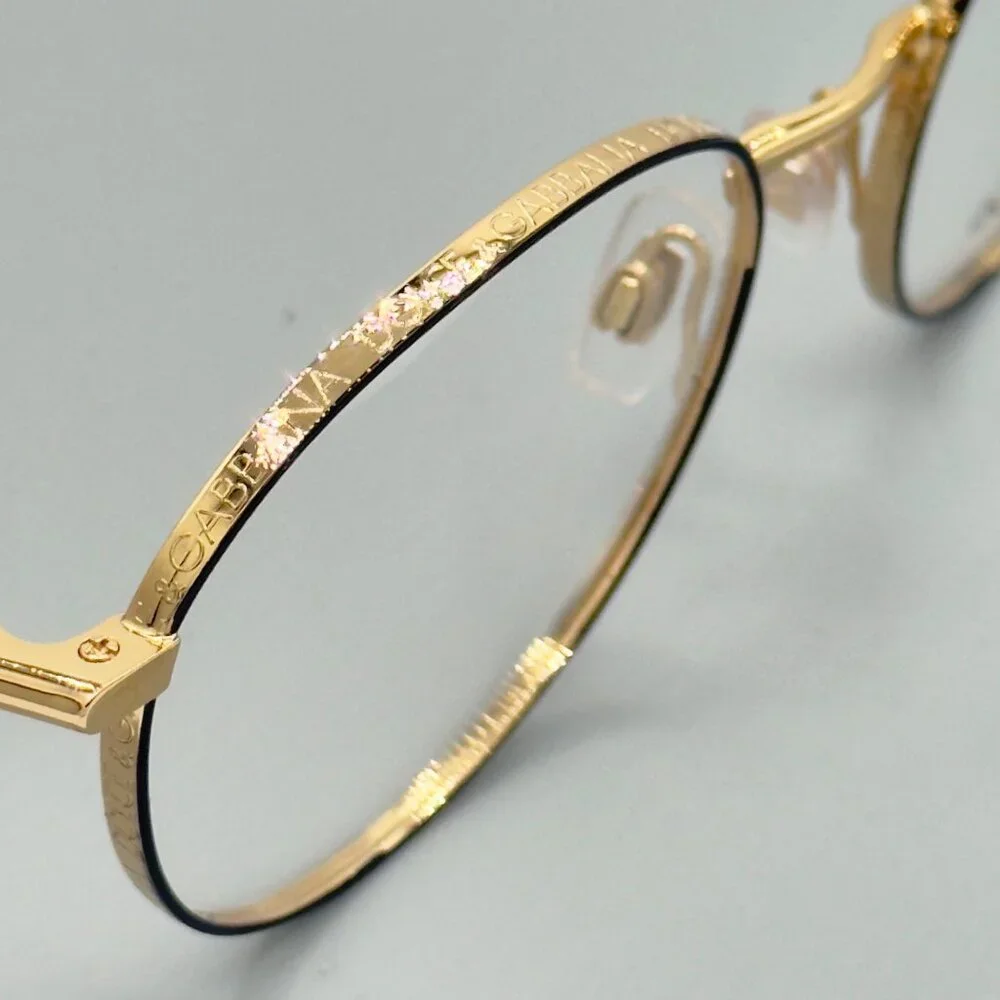 Dolce & Gabbana Eyeglasses Frames DG1334 Gold Black Wire Frame 53-18-140
